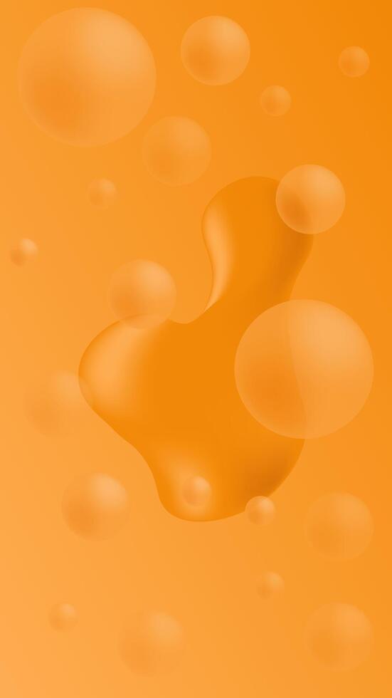 Vertical background of liquid honey with bubbles. illustration. Suitable for wallpapers, presentations, banners, etc. vector