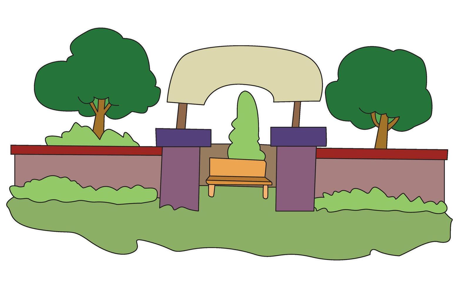 A playground illustration vector