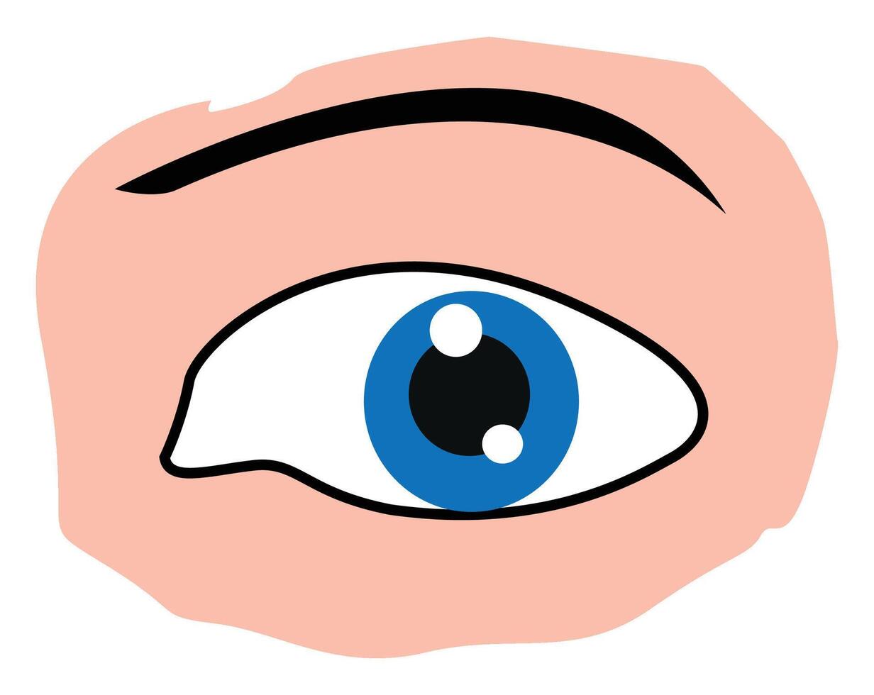 Colorful Eyes With Different Pupils vector