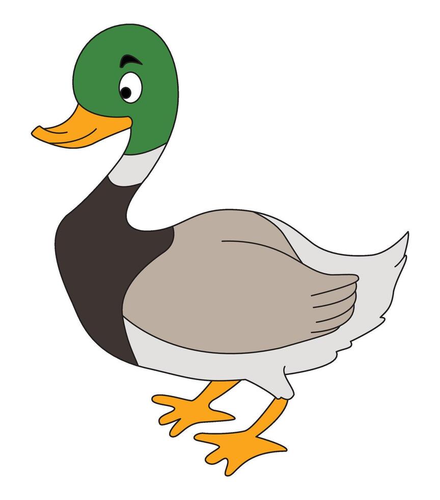 A smiles duck illustration vector