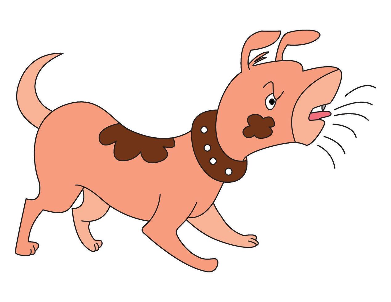 Dog barking illustration vector