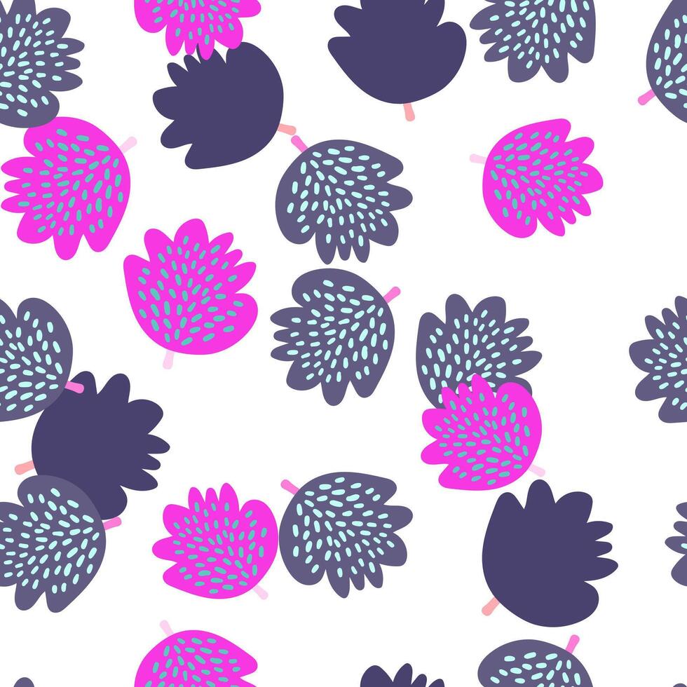 Fresh and trendy seamless design featuring succulents and floral elements. vector