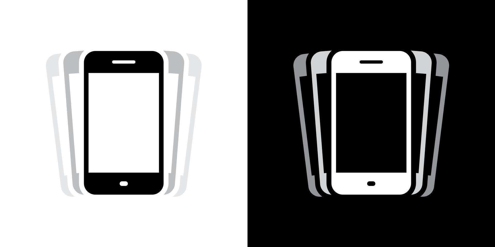 Phone vibration icon. Cellphone shake sign. Gadget shaking symbol vector