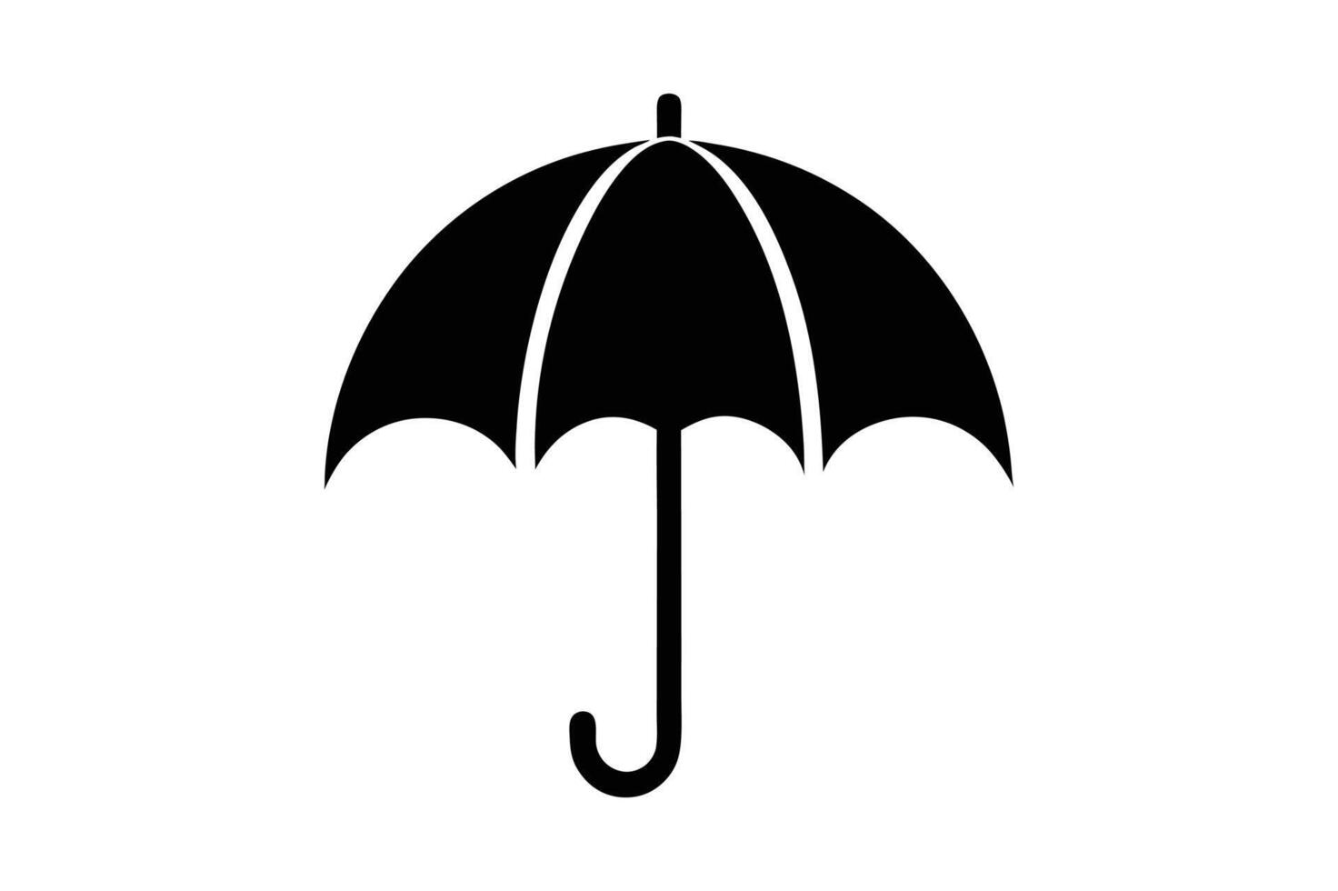 black umbrella icon isolated on white background vector