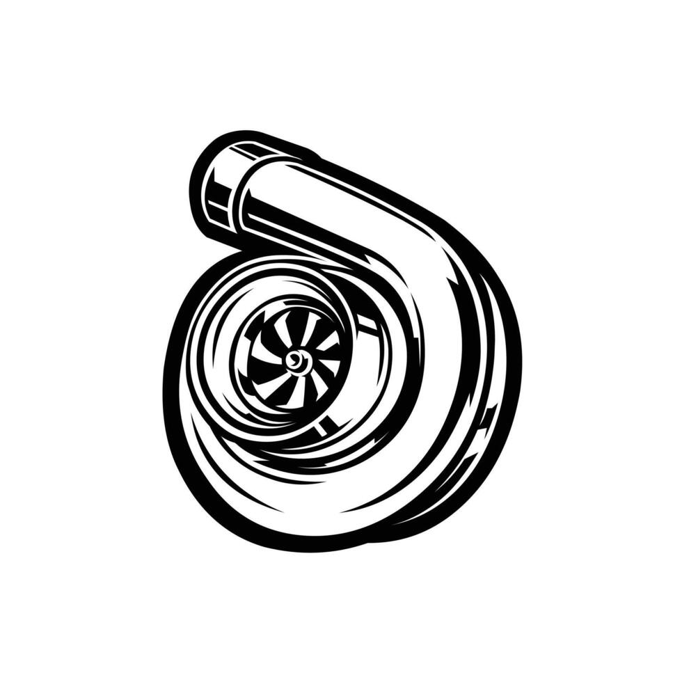 Turbo Icon Monochrome Stock Illustration Isolated vector