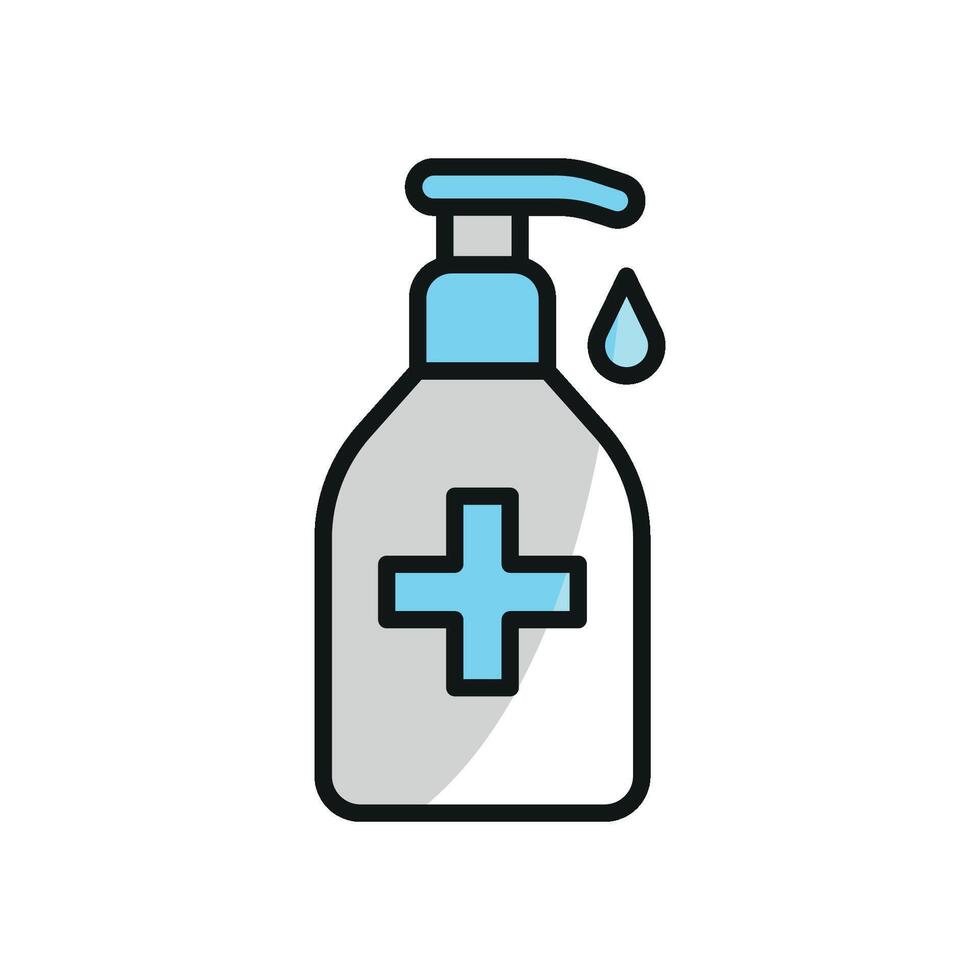Antiseptic icon features a clean and modern design, perfect for representing hygiene products, wound care, or infection prevention. vector