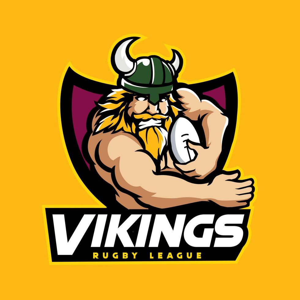 A Viking warrior gladiator American football vector
