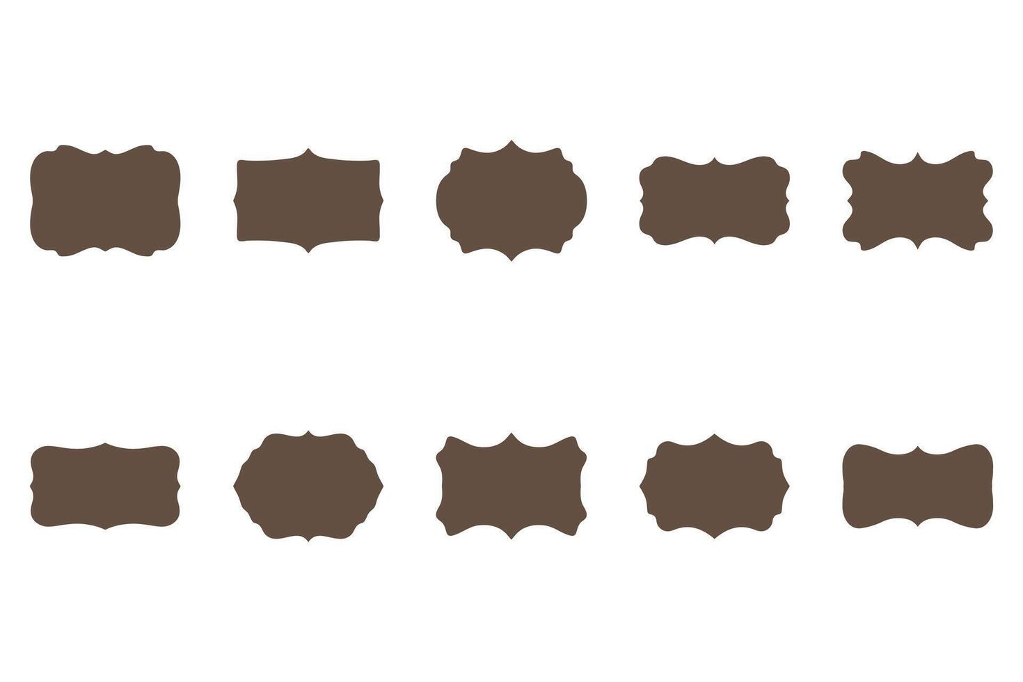 Variety of Brand Label Frame Set vector