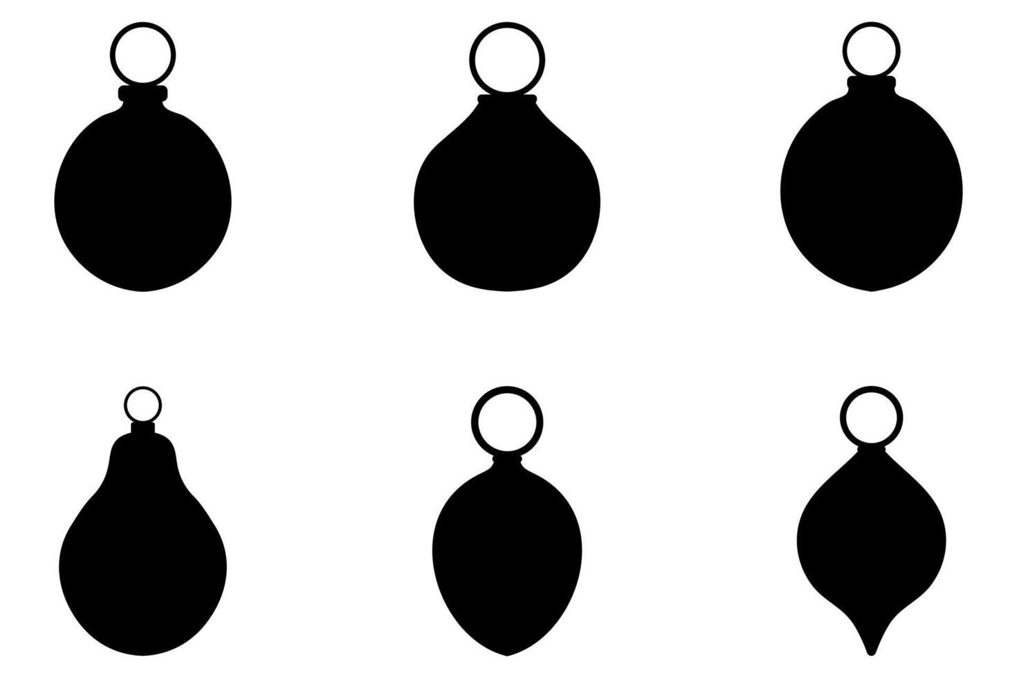 Variety of Christmas Decoration Ball Icon Set vector