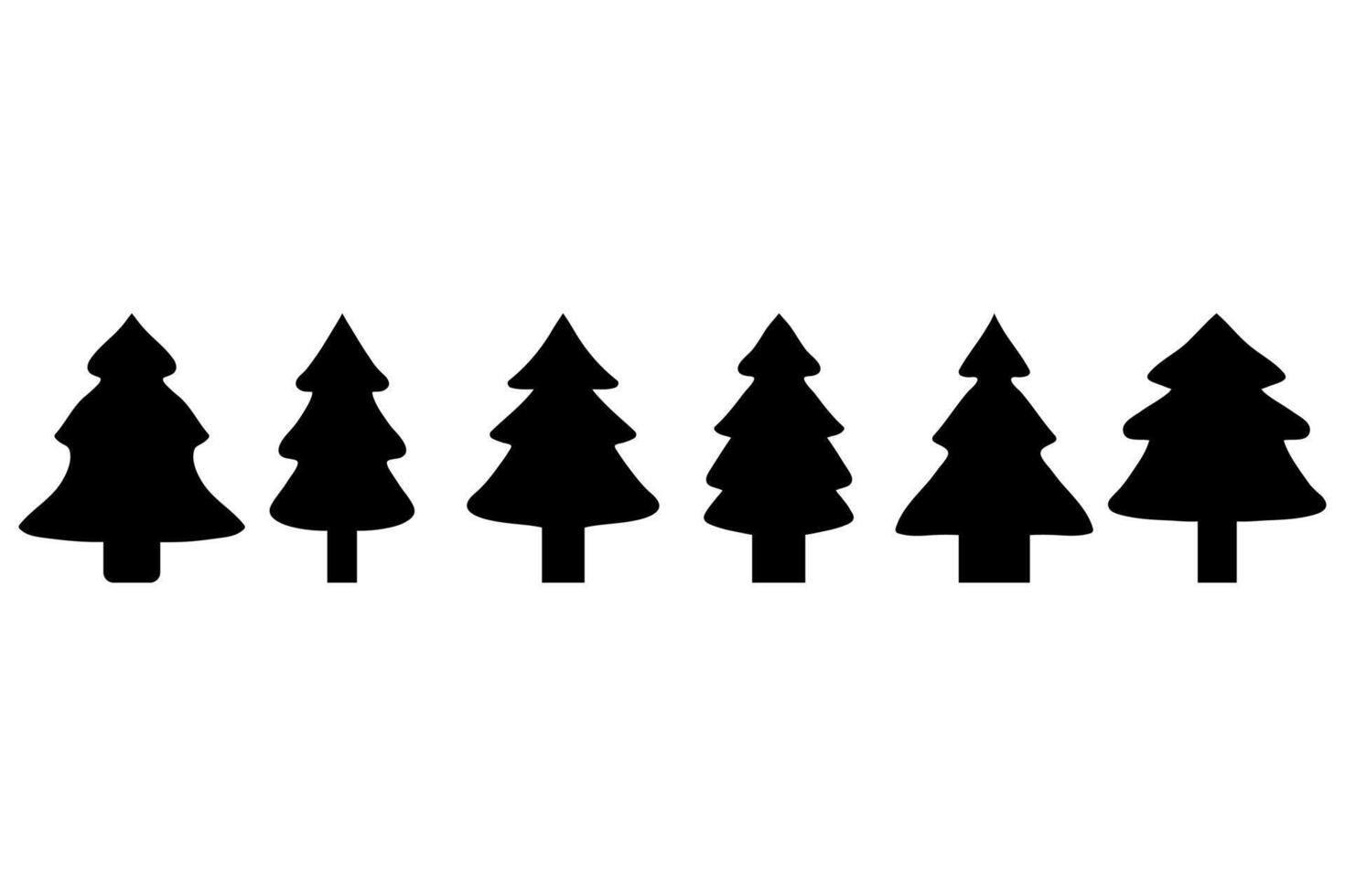 Stylized Christmas Tree Icons vector