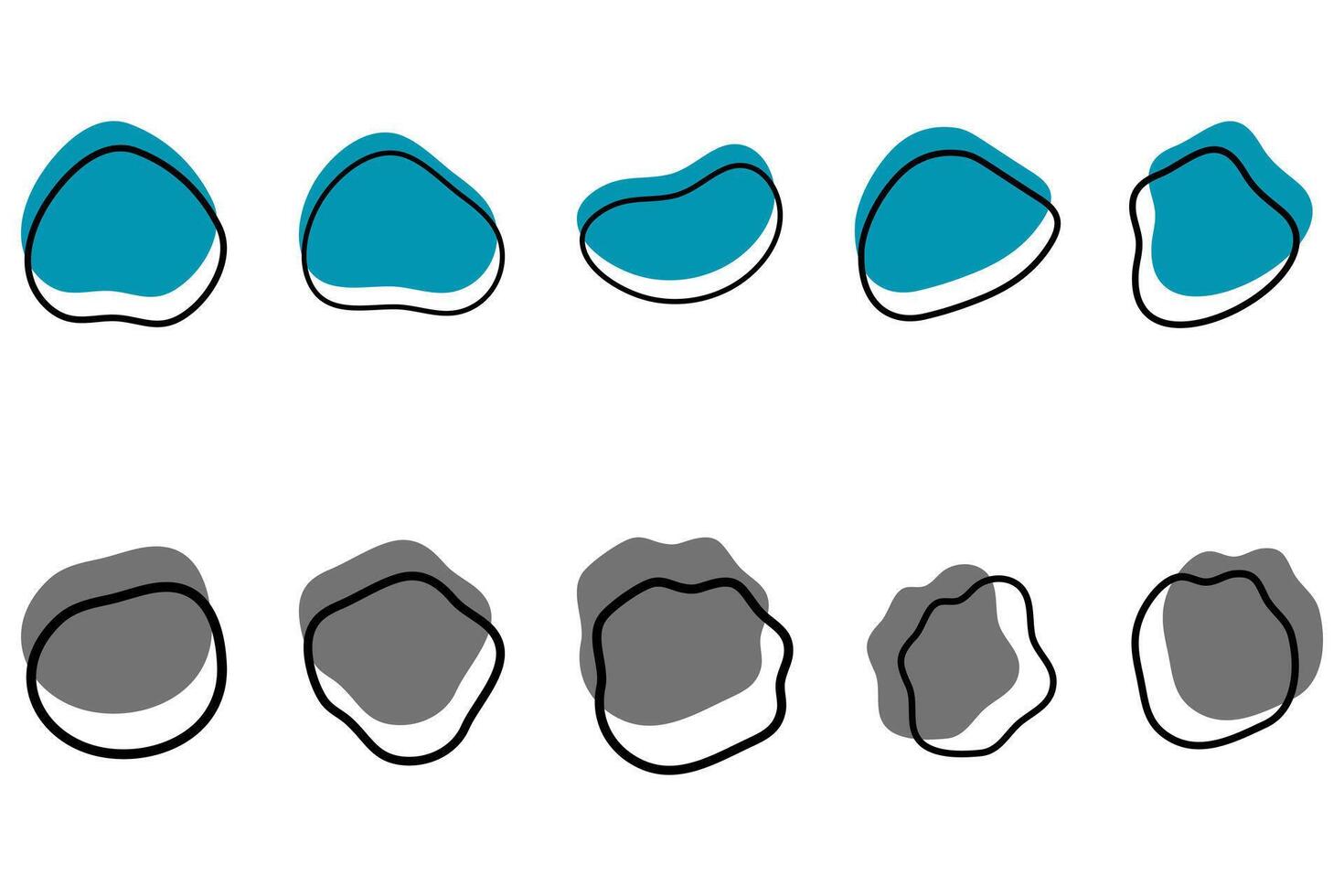 Minimalist Abstract Blob Shapes vector