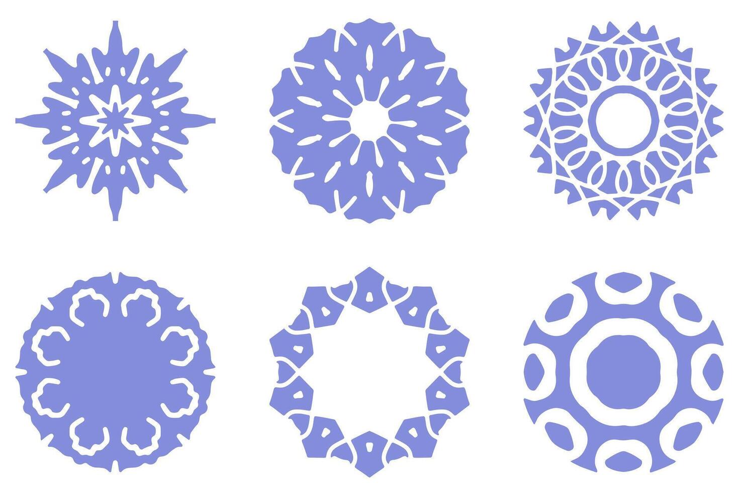 Variety of Circular Ornament Icons vector