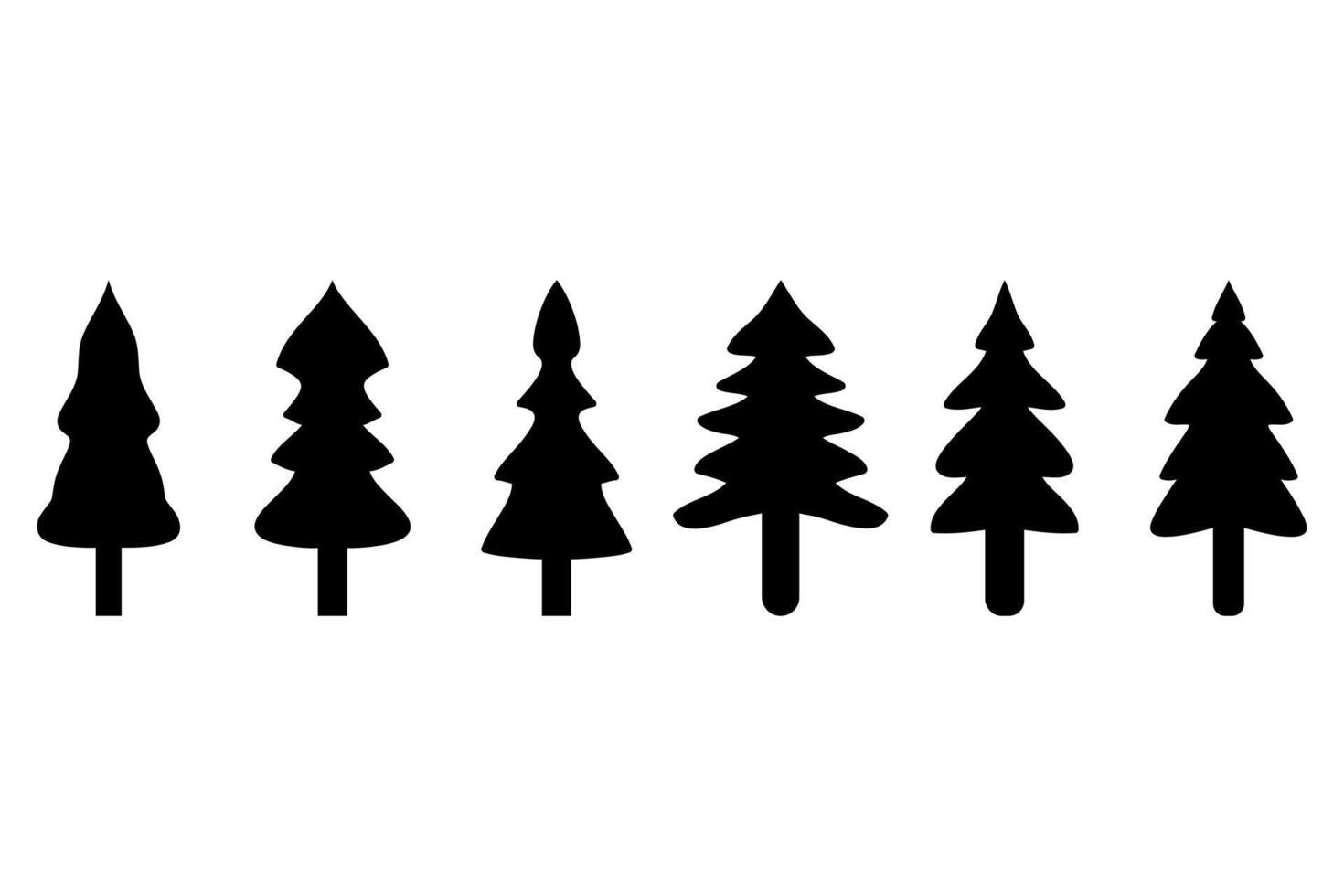Variety of Christmas Tree Illustration vector