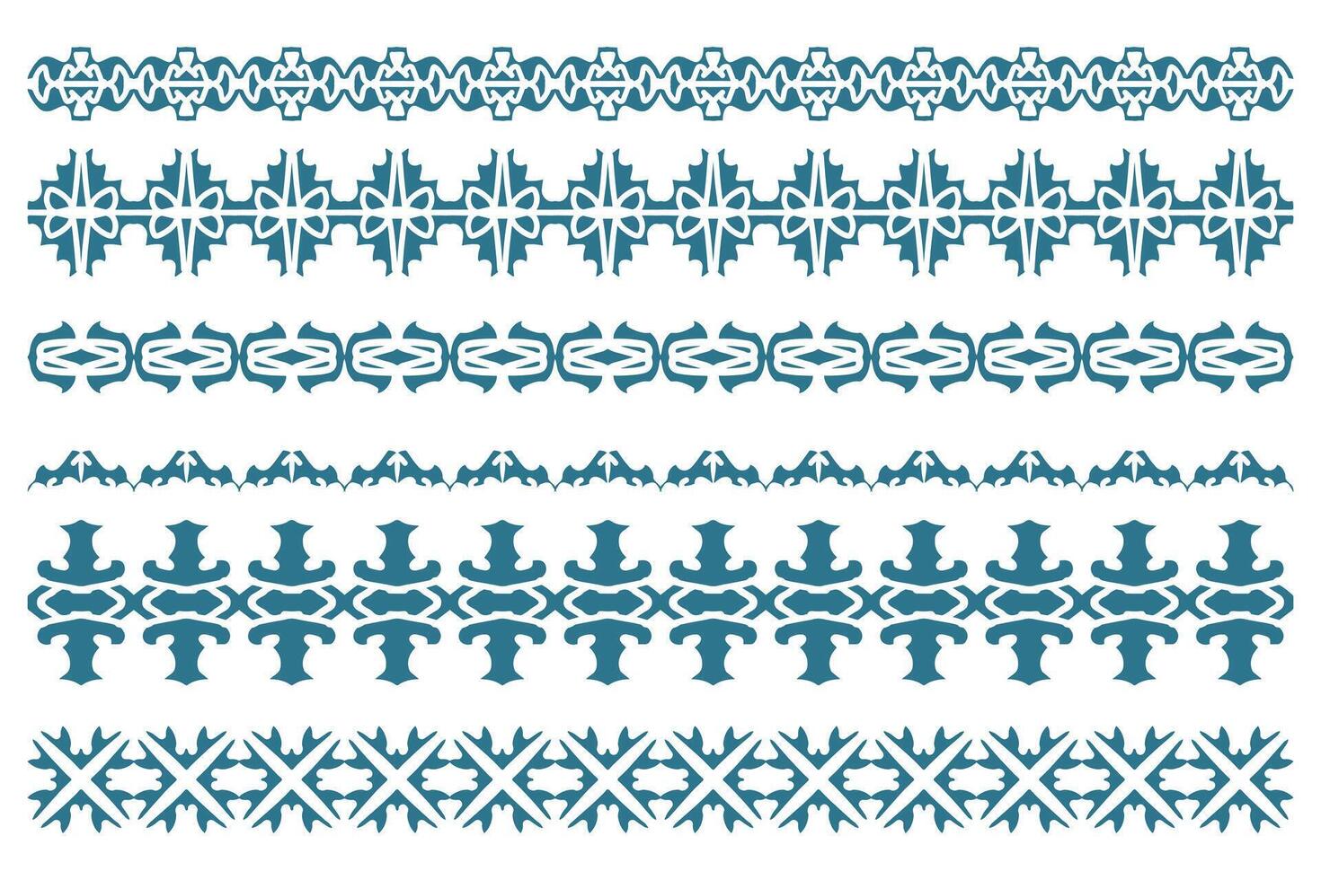 Festive Decorative Pattern Border Icons vector