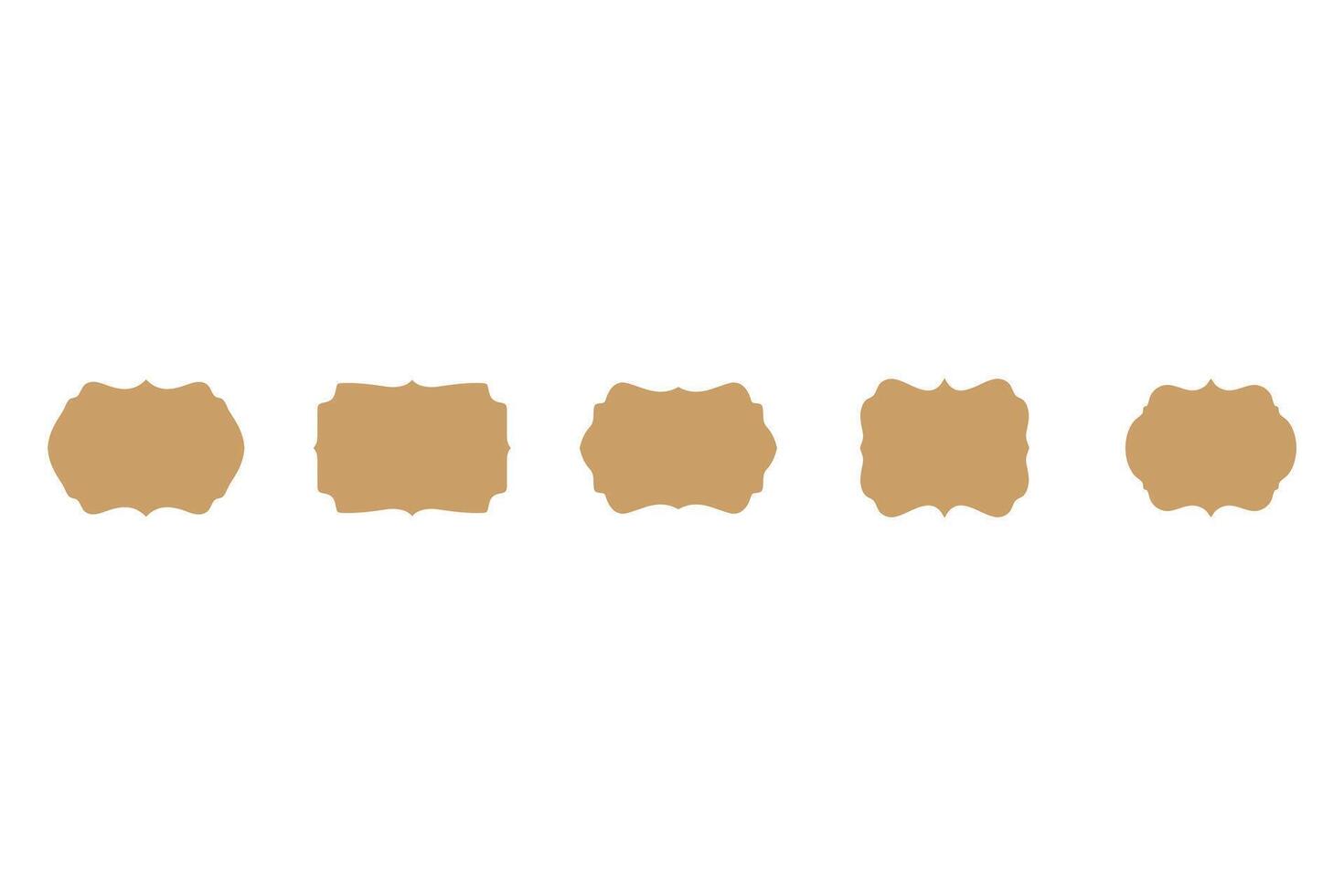 Silhouette Graphic of Brand Label Frame Set vector