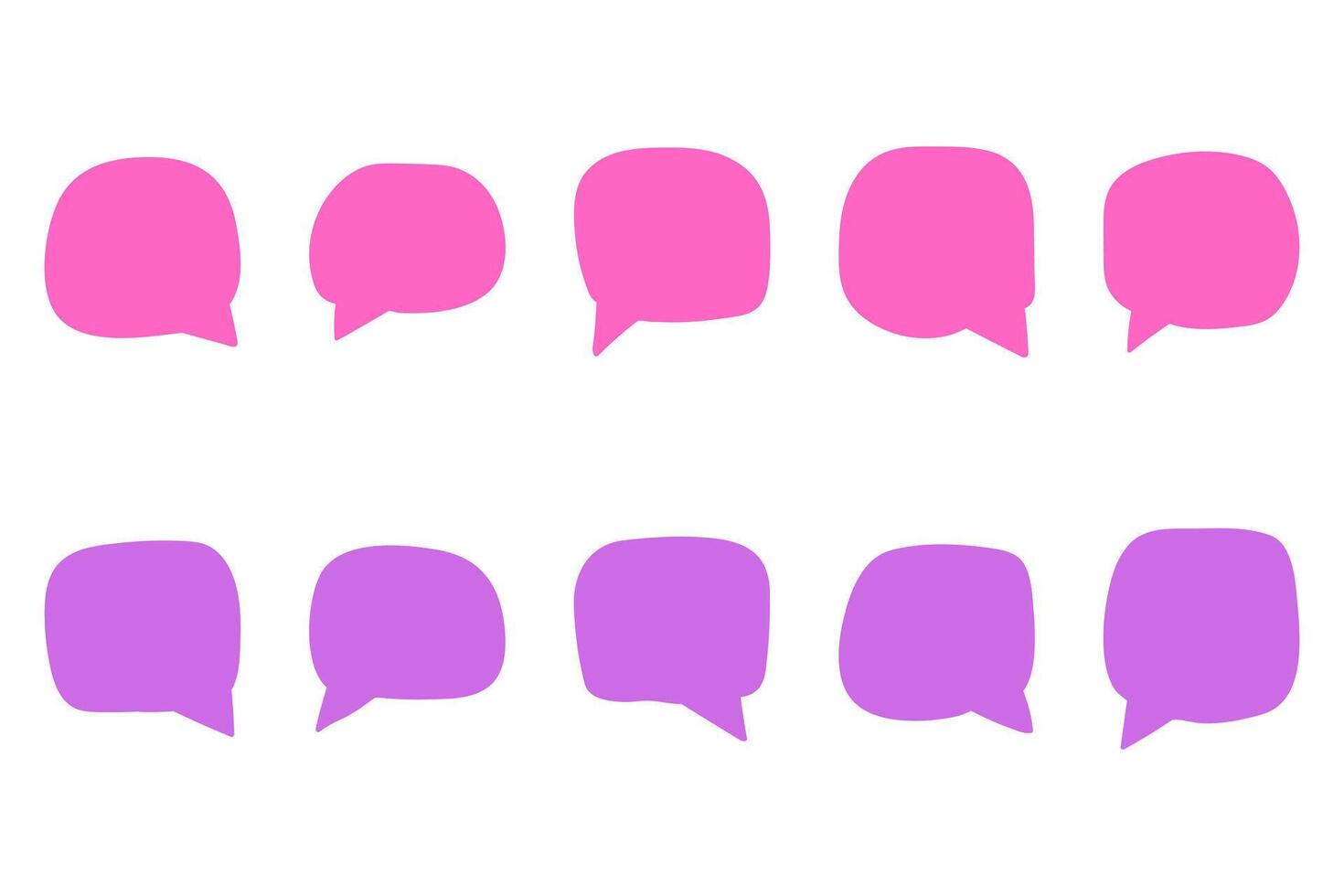 Stylized Speech Bubble Icon Set vector