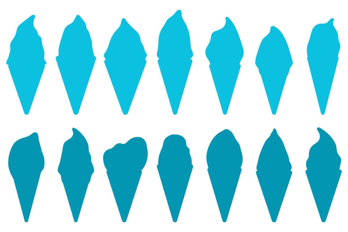 Collection of Ice Cream Cone Illustration vector