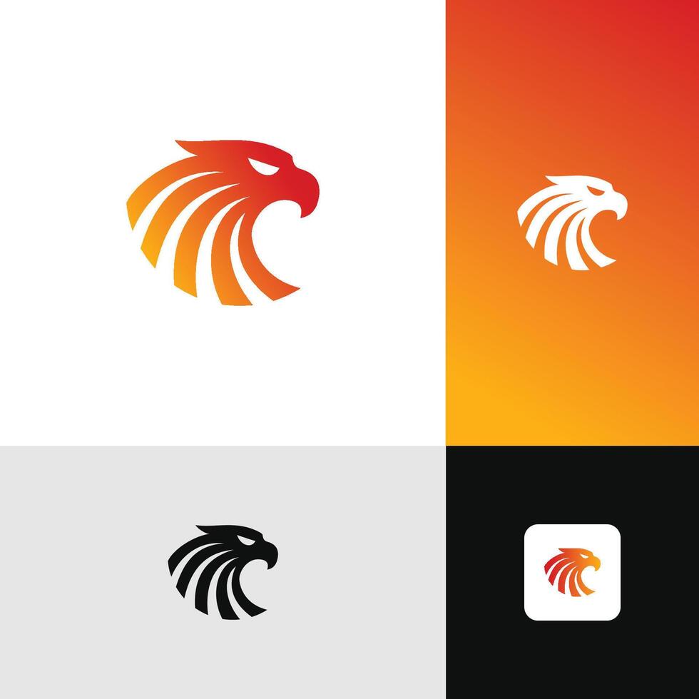 Eagle Head Icon Logo Design Modern Bold Simple Minimalist vector