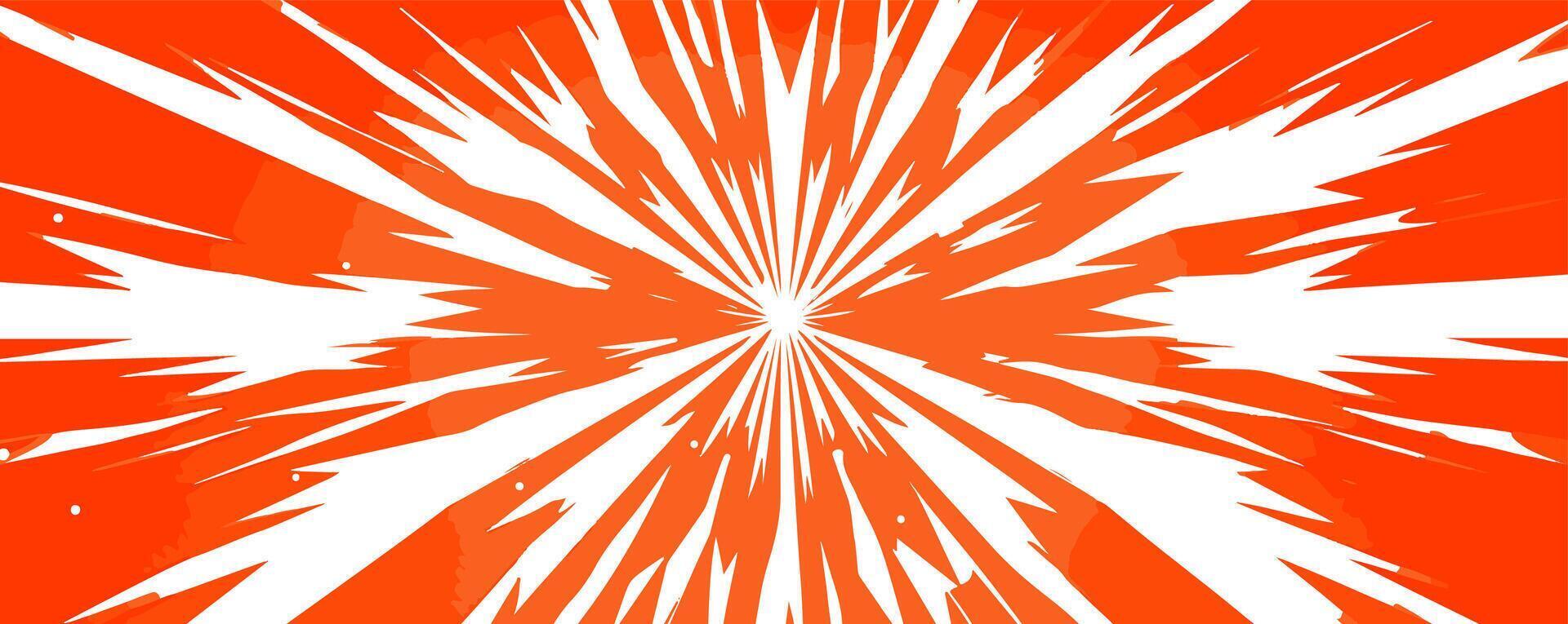 landscape comic style burst background. editable color. three color palette. vector