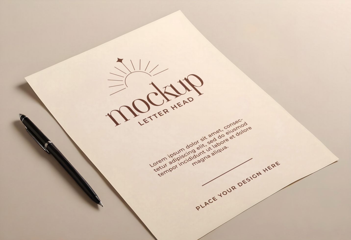 Letter head Stationery Mockup Pastel Color psd