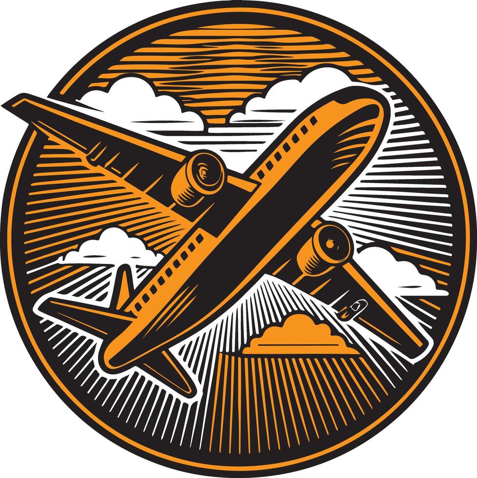 A Cute Airplane Adventure vector