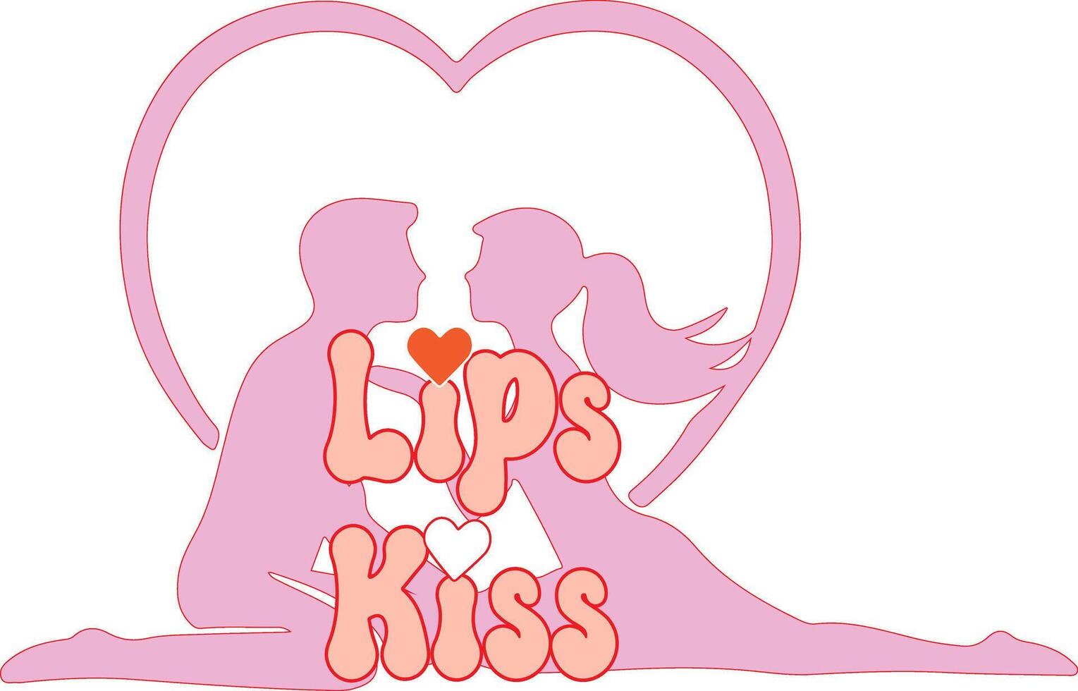Valentine Cute T-Shirt Design vector