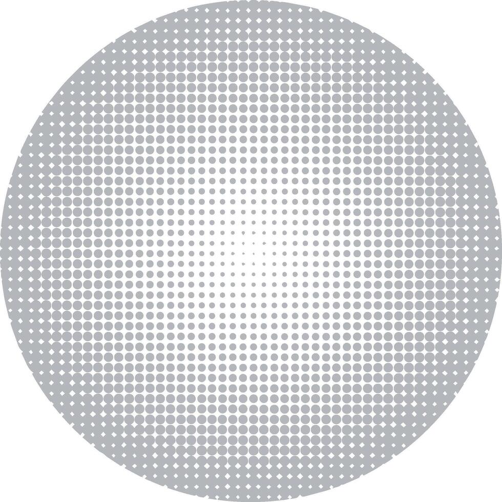 halftone dot pattern with a circle in the center vector