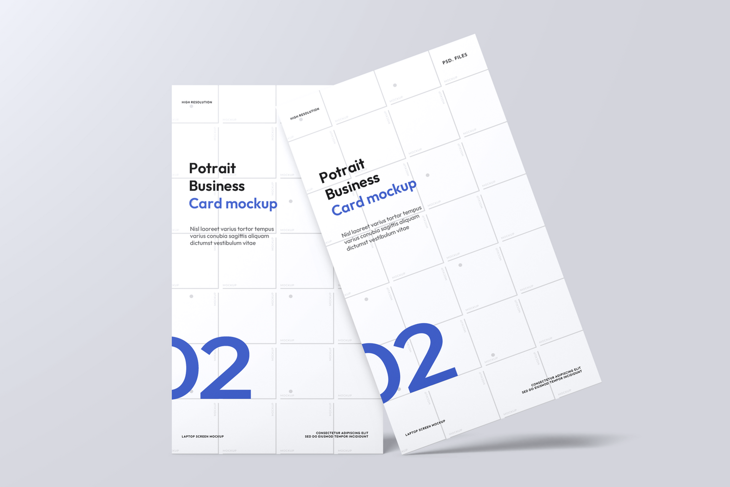Portrait Business Card Website Mockup psd