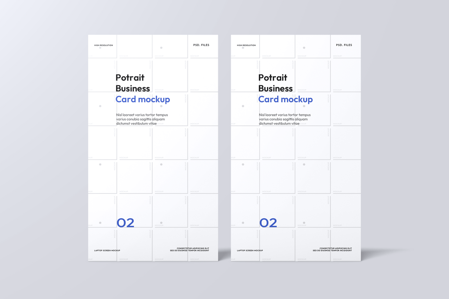 Portrait Business Card Company Mockup psd
