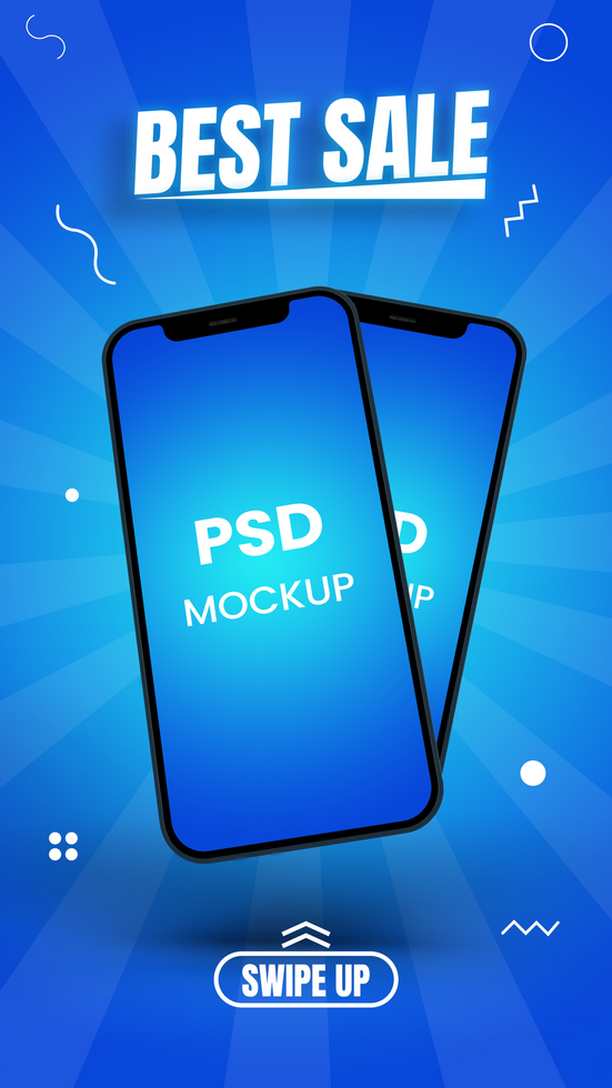 phone sale banner design. vertical discount design. post sale. psd