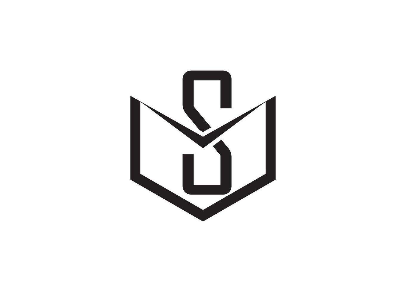 Letter MS Logo or Icon Design vector