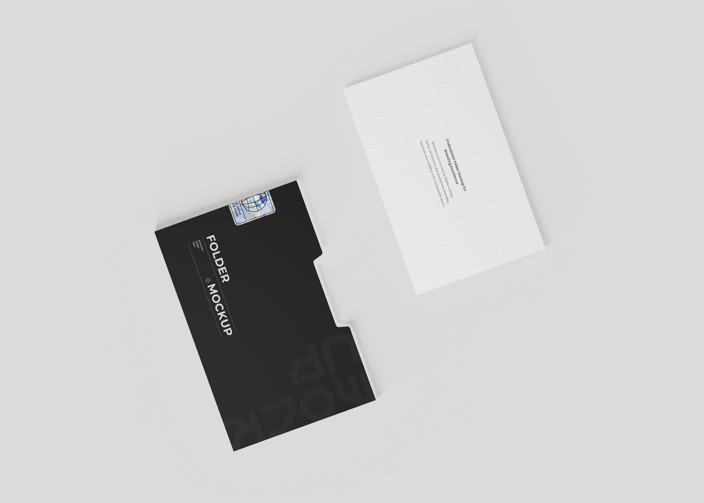 Folder with Thank You Card Mockup psd