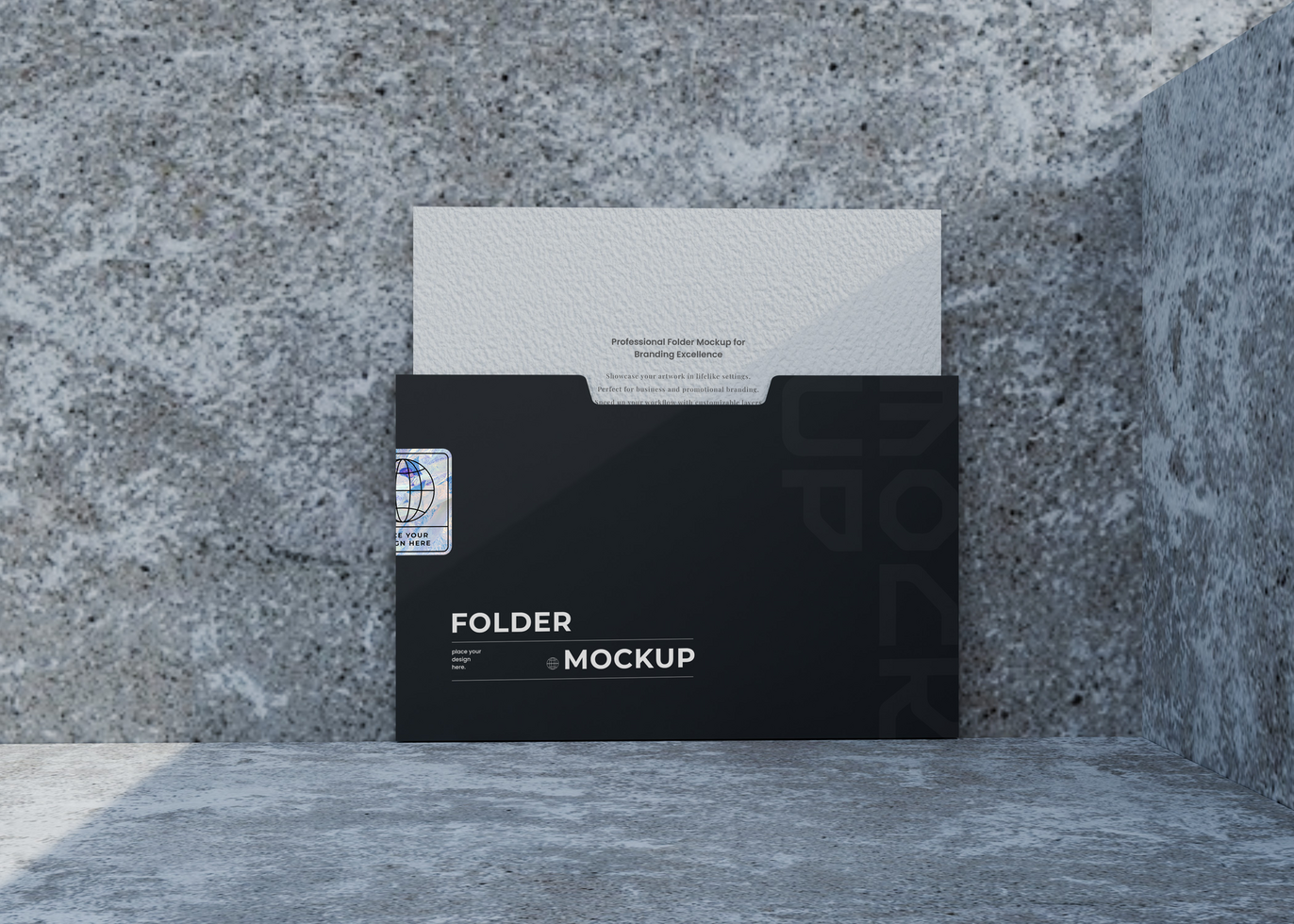Stylish Branding Folder Mockup psd