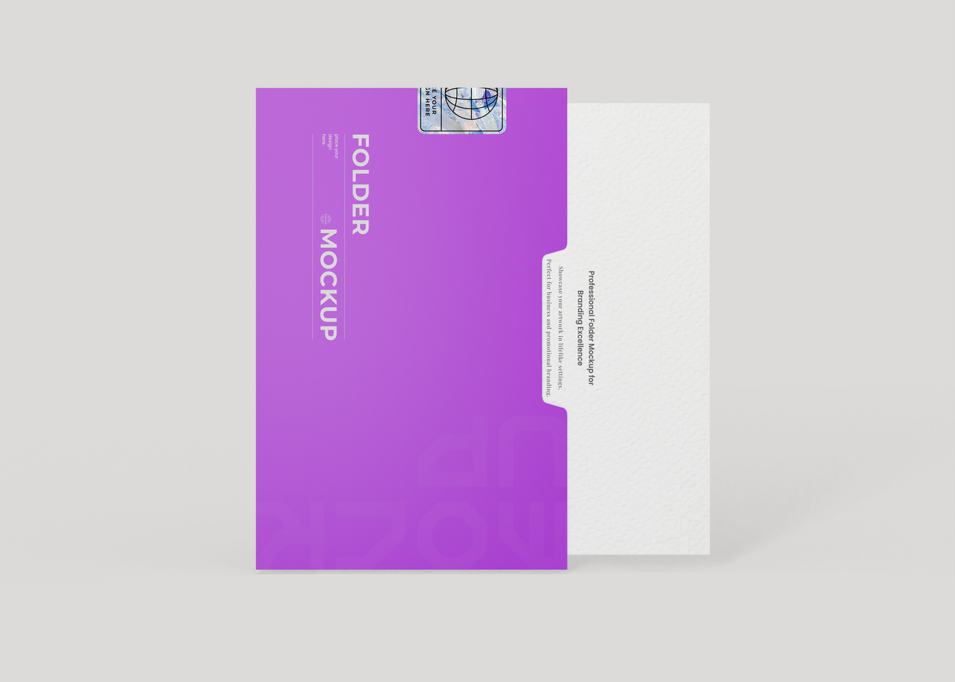 Office Document Folder Mockup psd