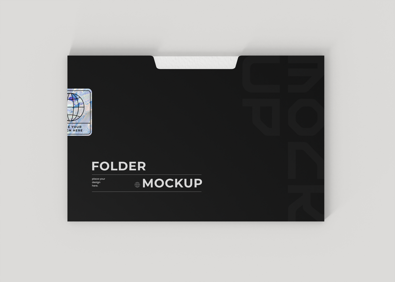 Folder with Greeting Card Mockup psd