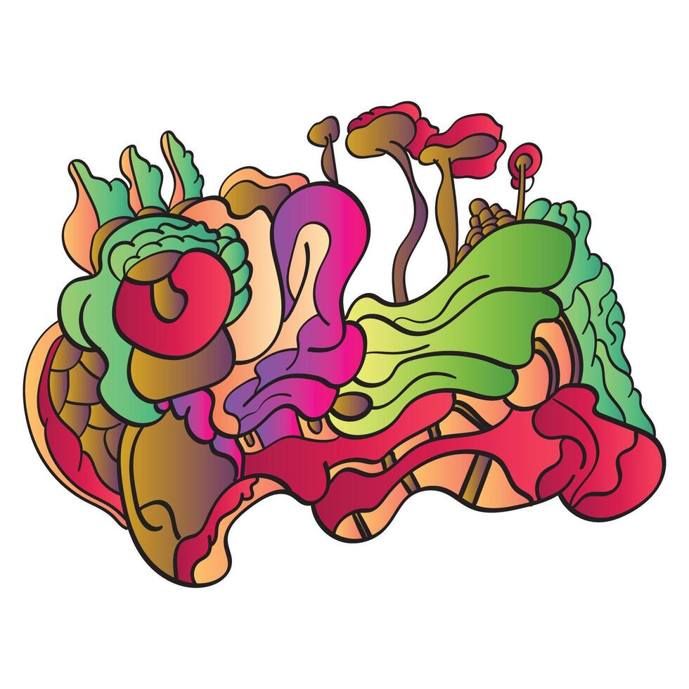 Flower doodle art illustration vector