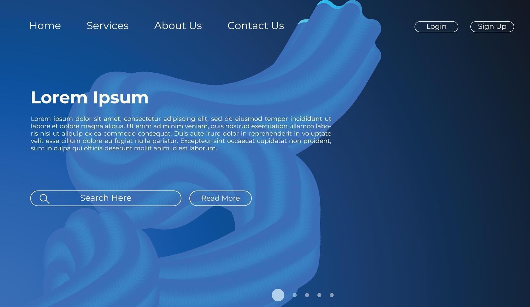 Blue Light Abstract fluid wave. Modern poster with gradient 3d flow shape. Innovation background design for landing page. vector