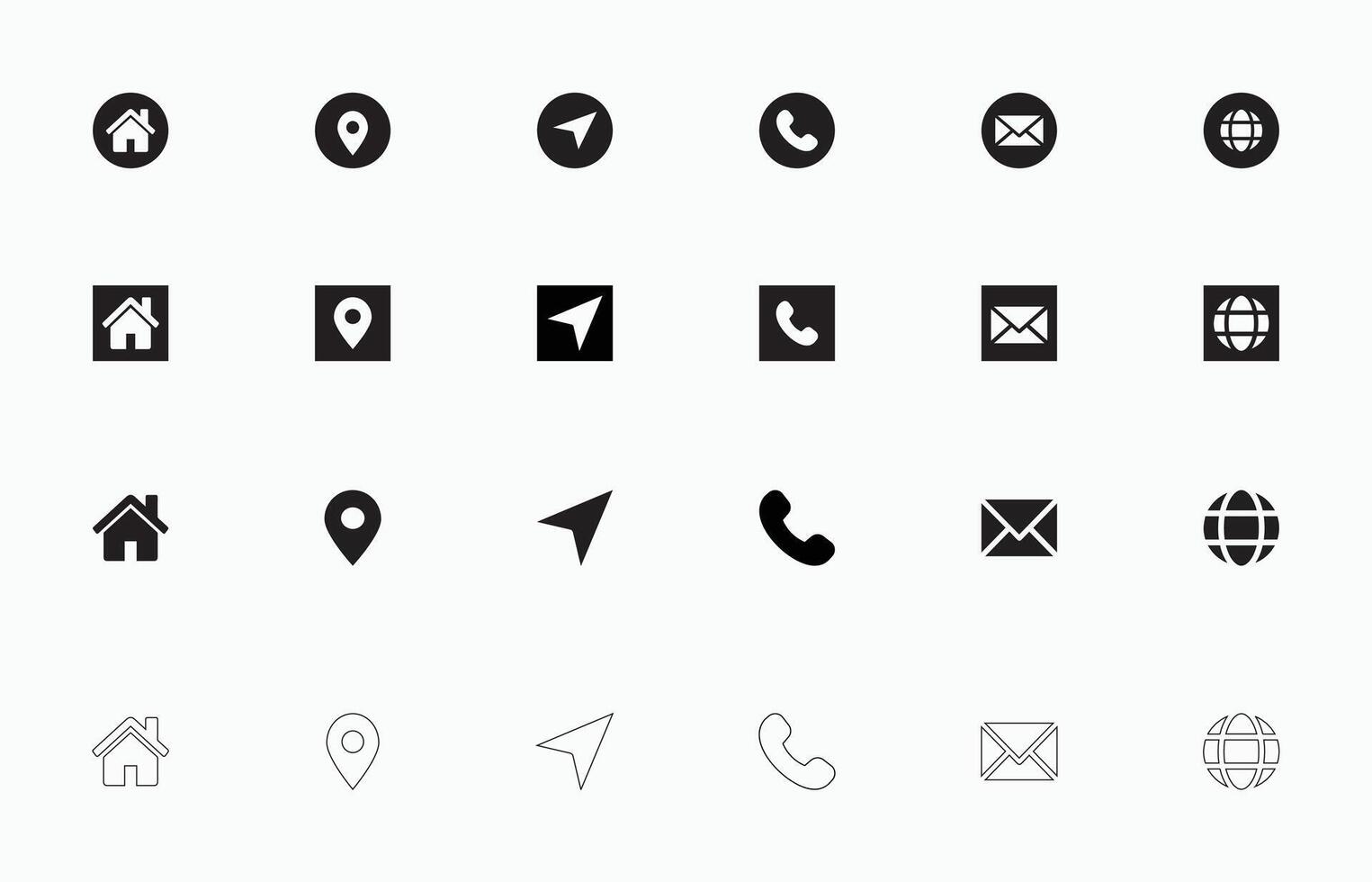 Set of some graphical symbols. Set of icons. vector