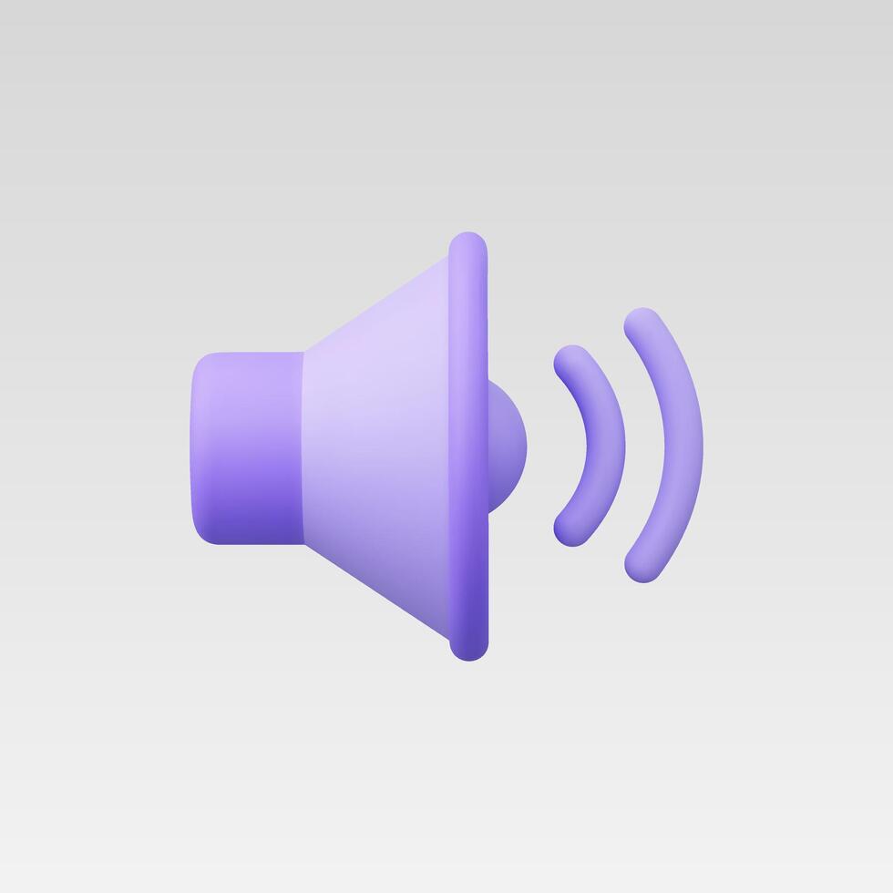 3d Realistic Speaker or Sound icon illustration vector