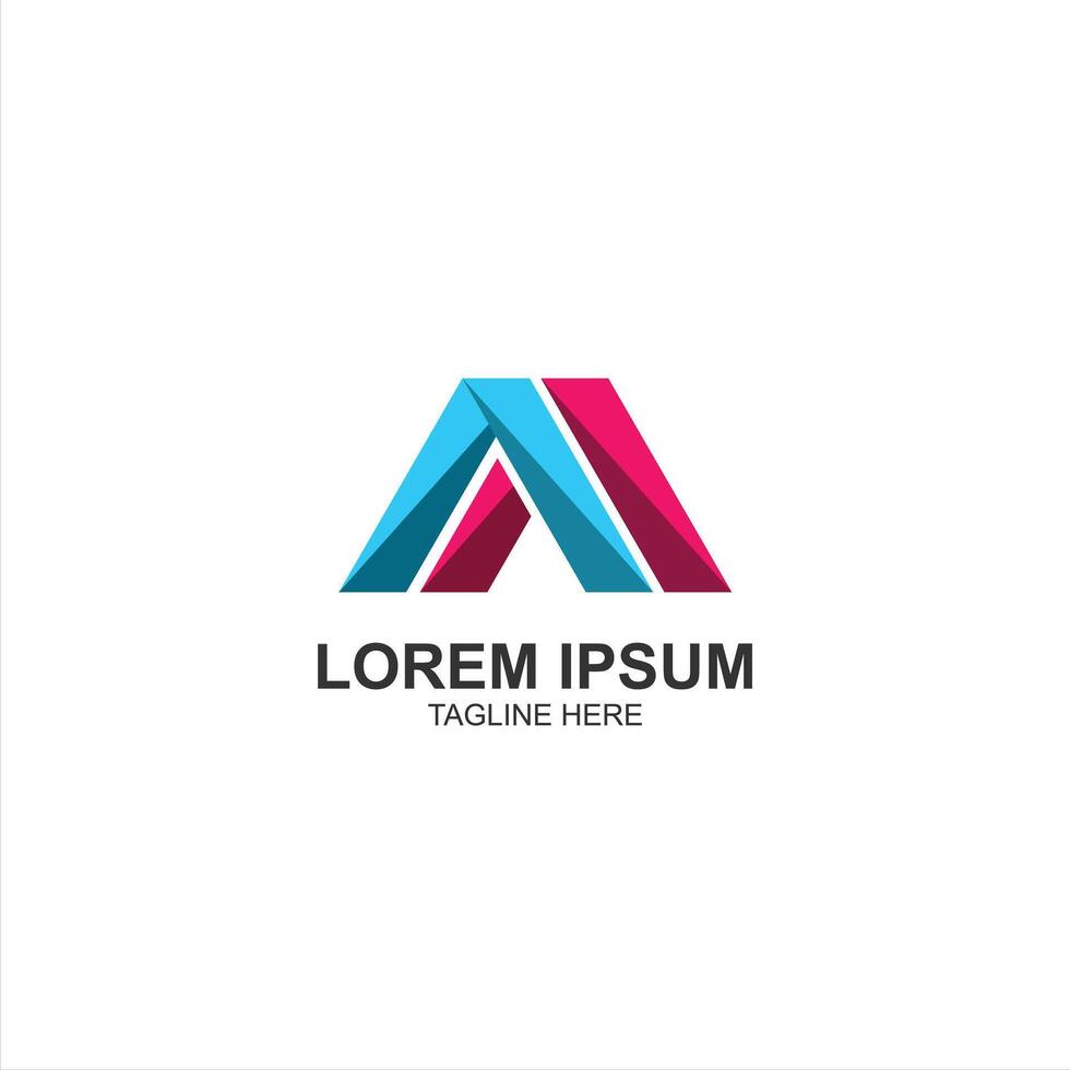 lorem ipsum ma initial icon with creative illutstartion vector