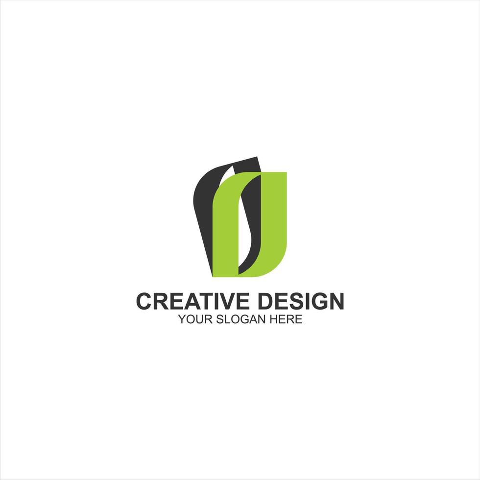 creative logo o initial icon with illustration vector