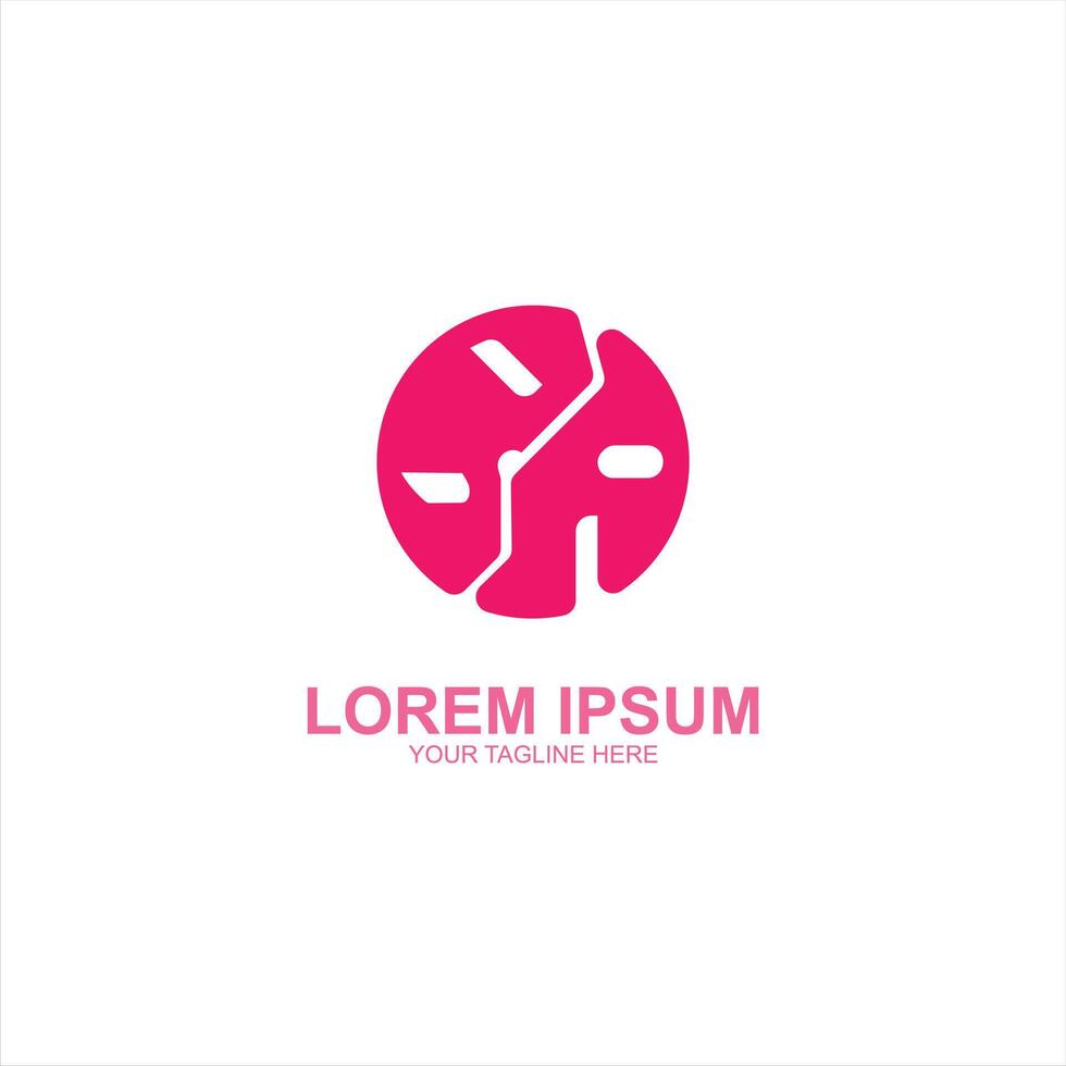 lorem ipsum ba initial icon with creative illustration vector