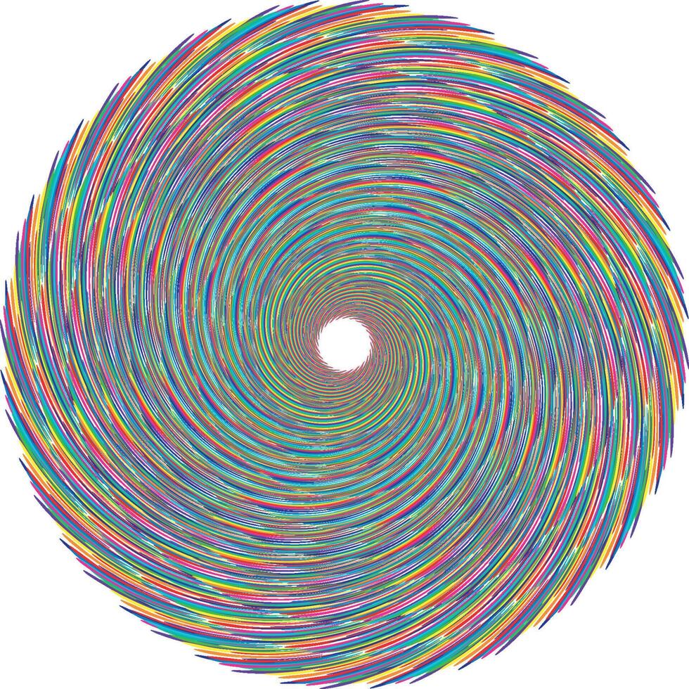 twirl element. Helix, volute and vortex icon, Colorful abstract concentric and radial lines. Spiral, swirl, twirl element vector