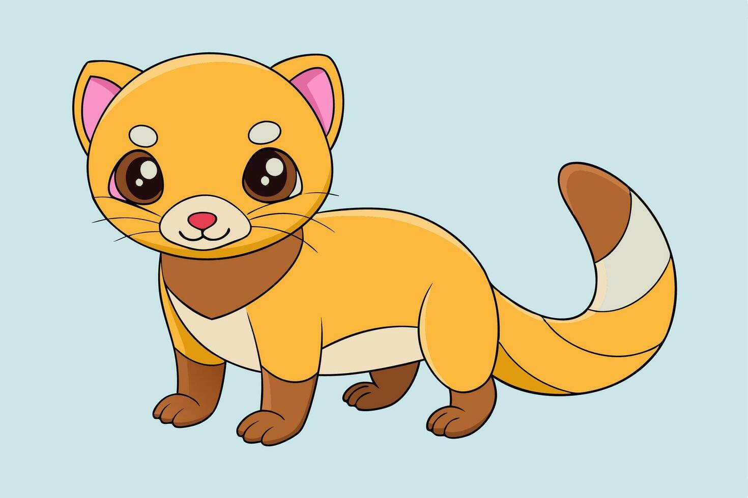 Charming Ferret Art for Graphic Design Ideal for Creative Logos, Illustrations, and Branding Projects vector