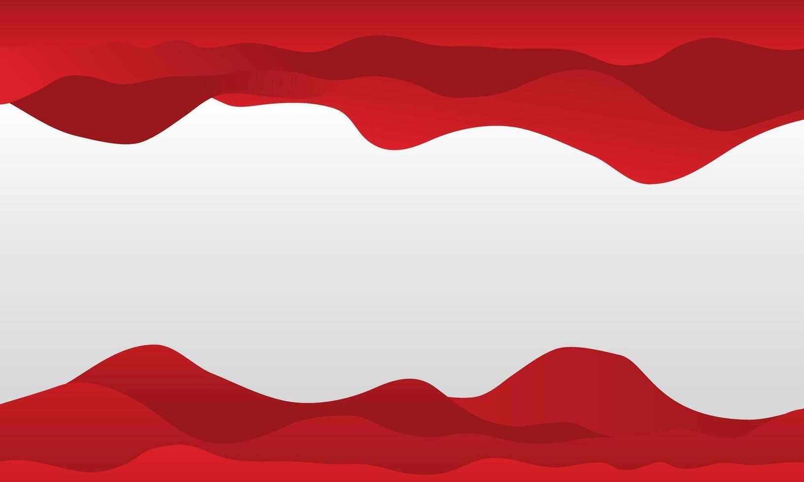 Red wave abstract background. Indonesia Independence day vector