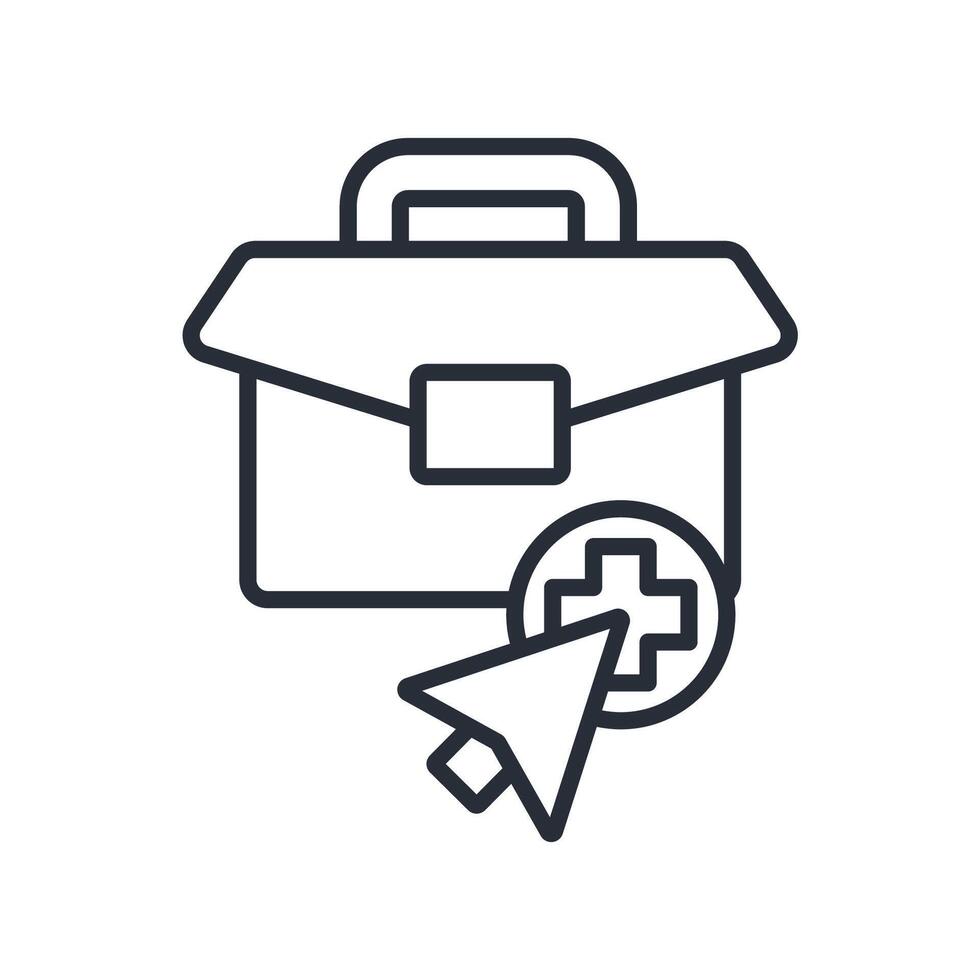 telemedicine icon. .Editable stroke.linear style sign for use web design,logo.Symbol illustration. vector