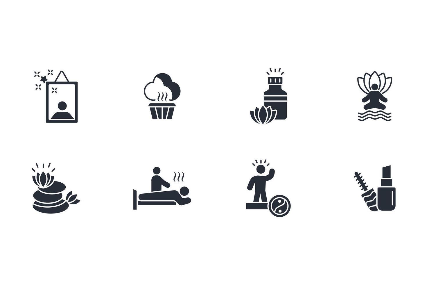beauty and spa icon set..Editable stroke.linear style sign for use web design,logo.Symbol illustration. vector