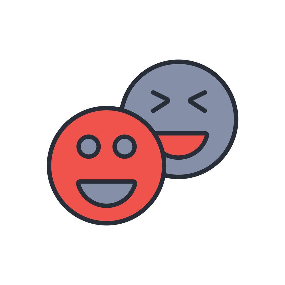 laugh icon. .Editable stroke.linear style sign for use web design,logo.Symbol illustration. vector