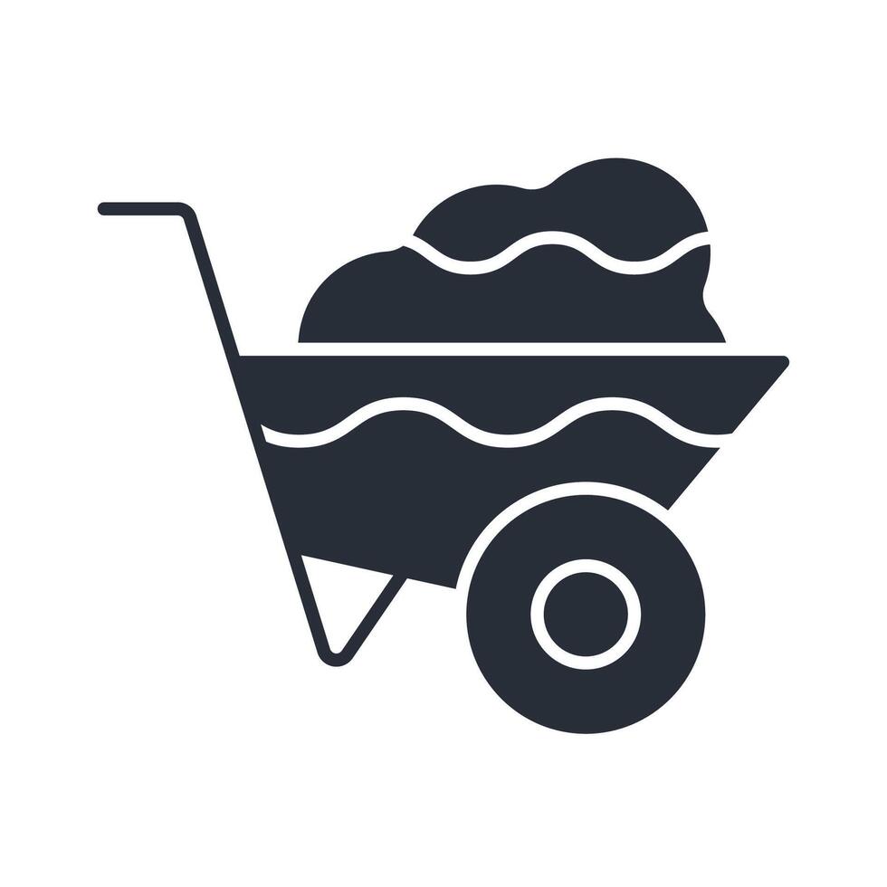 Wheelbarrow icon. .Editable stroke.linear style sign for use web design,logo.Symbol illustration. vector