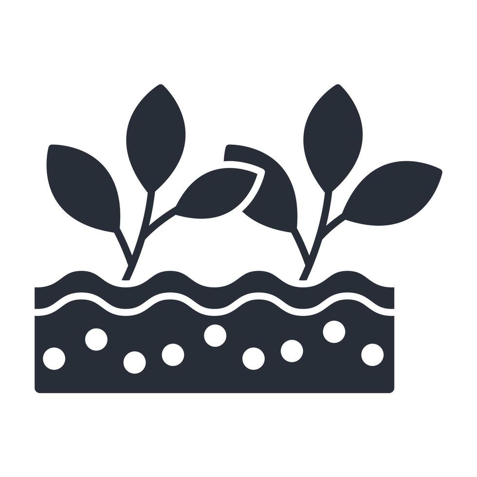 Soil icon. .Editable stroke.linear style sign for use web design,logo.Symbol illustration. vector